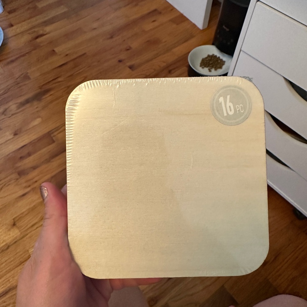 Square Wooden Craft Set of 16